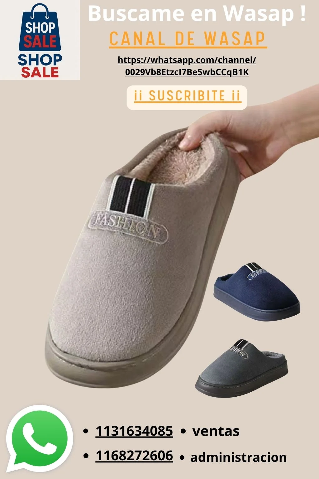 Pantufla de Hombre